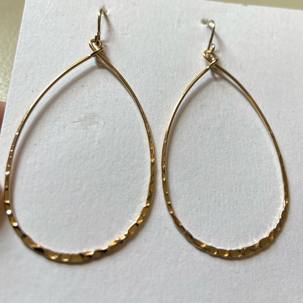 Loft Large Textured Teardrop Earrings